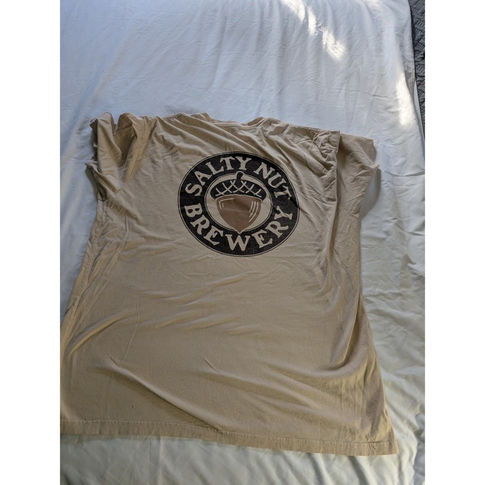 Salty Nut Brewery Adult Large Graphic Print Tan Short Sleeve T-Shirt‎ Size L - Picture 3 of 4